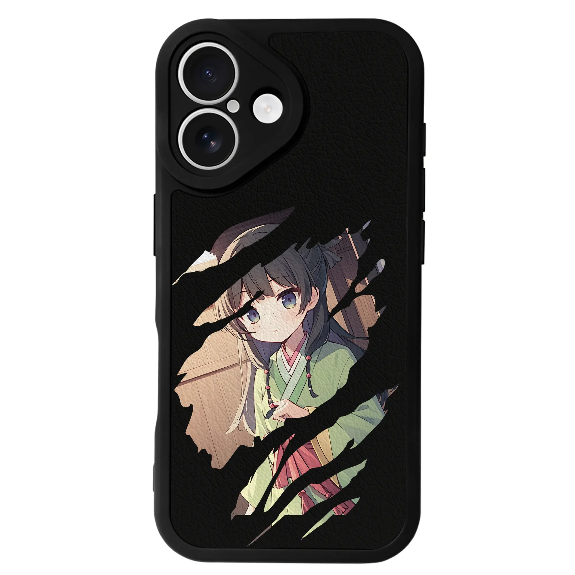 薬屋のひとりごと グッズ,猫猫 - IPhone 16シリーズ対応 ・ シリコンスマホケース ・ レザー調 ・ 高精度フィット ・ 耐衝撃 ・ ワイヤレス充電対応 ・ 精密カット